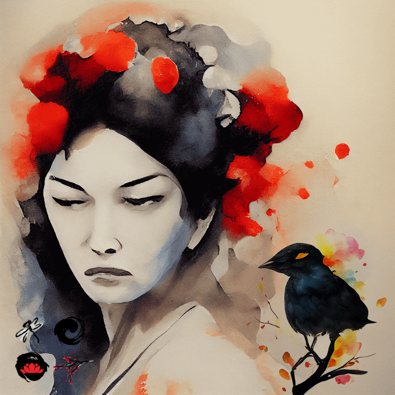 Geisha And Bird #3 static token preview