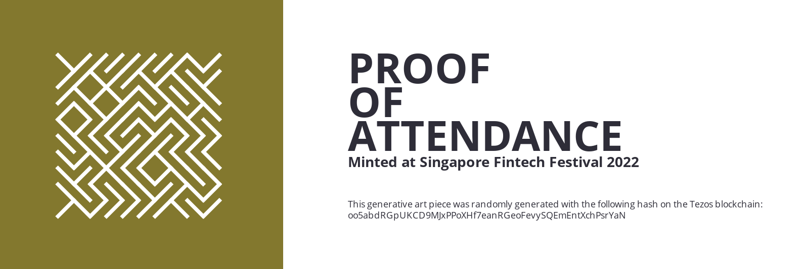 SFF2022 Proof of Attendance Token #1247 static token preview