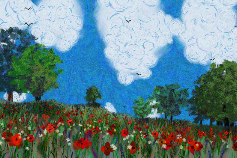 Flowers and Sky #5 static token preview