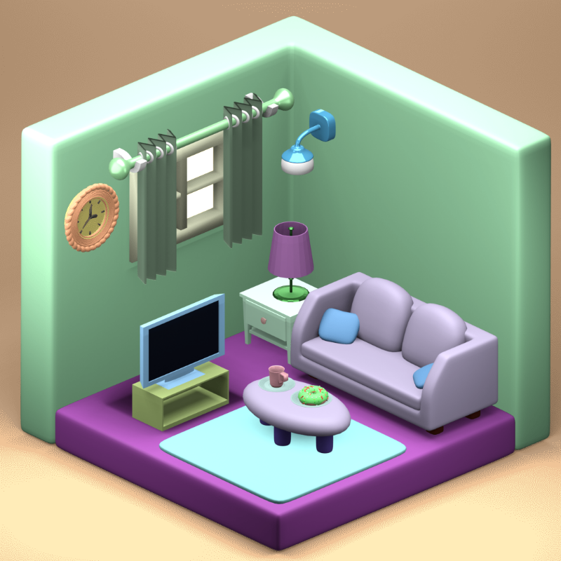 3D Fantasy Living room #9 static token preview