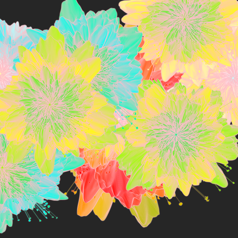 Bouquet of digital flowers #8 static token preview