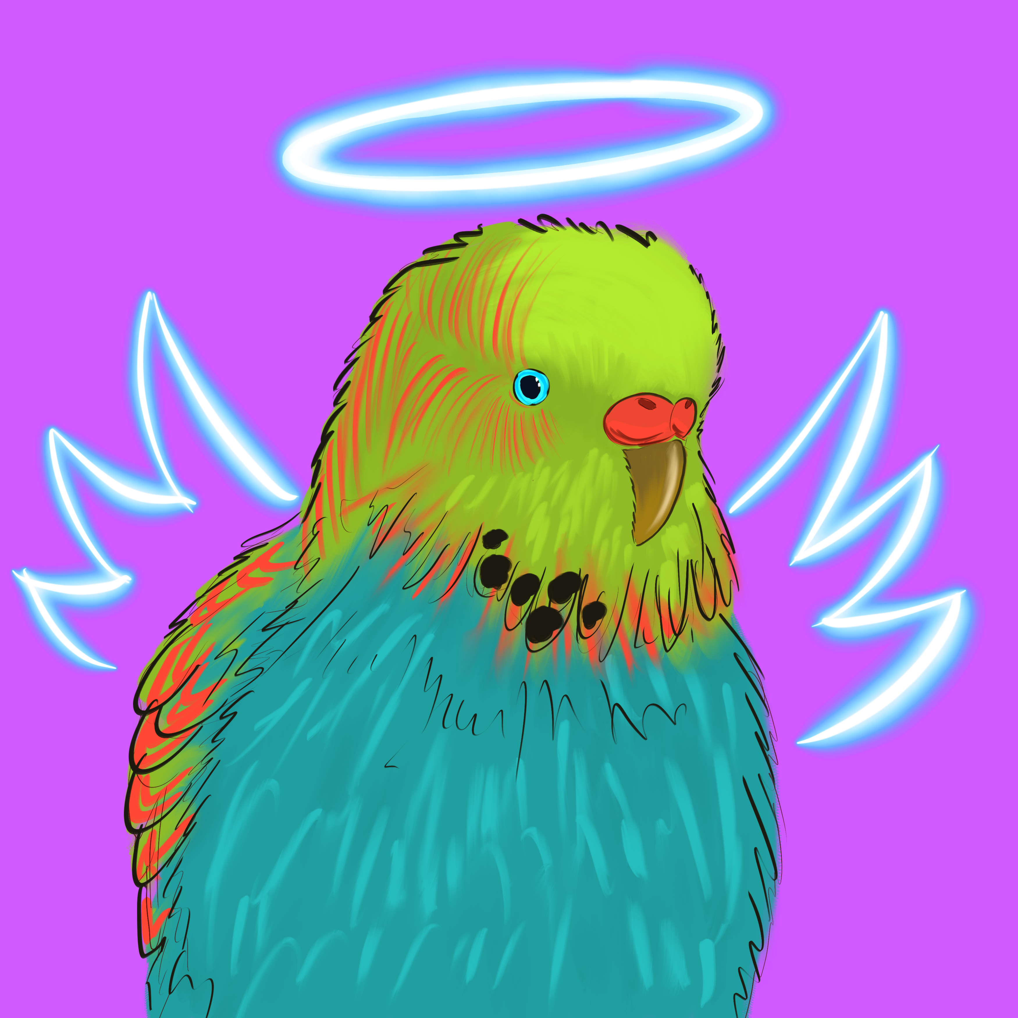 Neon Parrot #1 static token preview