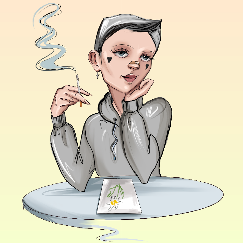 Girl at the table #4 static token preview