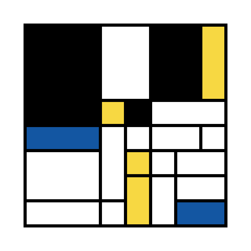 Mondrian squares #15 static token preview