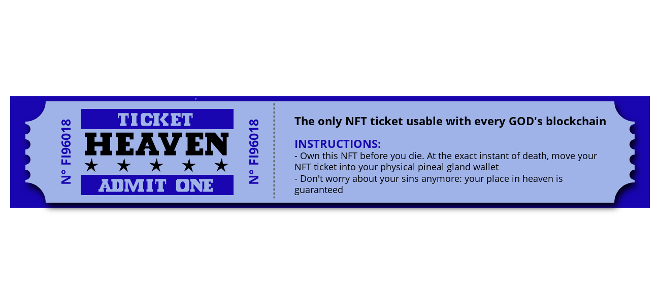 Ticket to Heaven #34 static token preview
