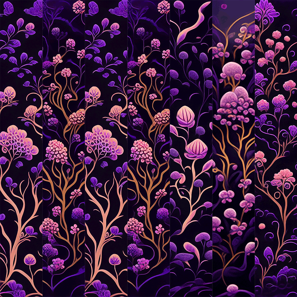 AI Purple Flowers #10 static token preview