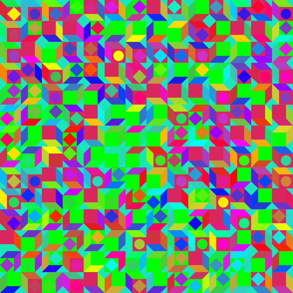 Oblique Cube Tessellation #3 static token preview