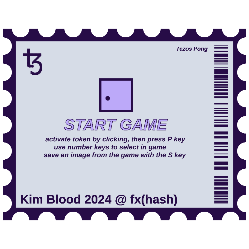 Tezos Pong #1 static token preview