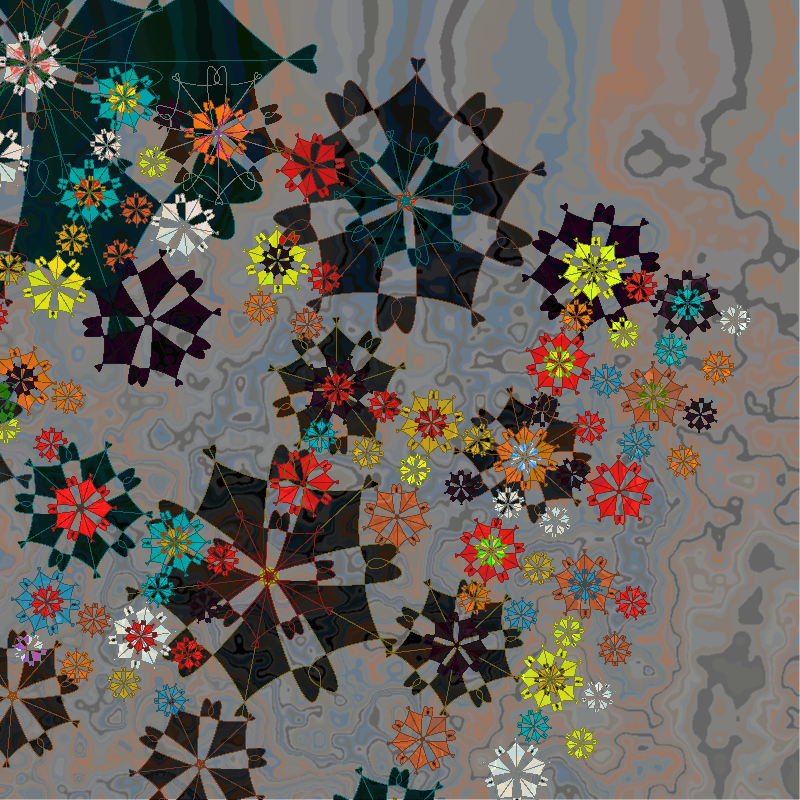 Flowers floating on dark #2 static token preview