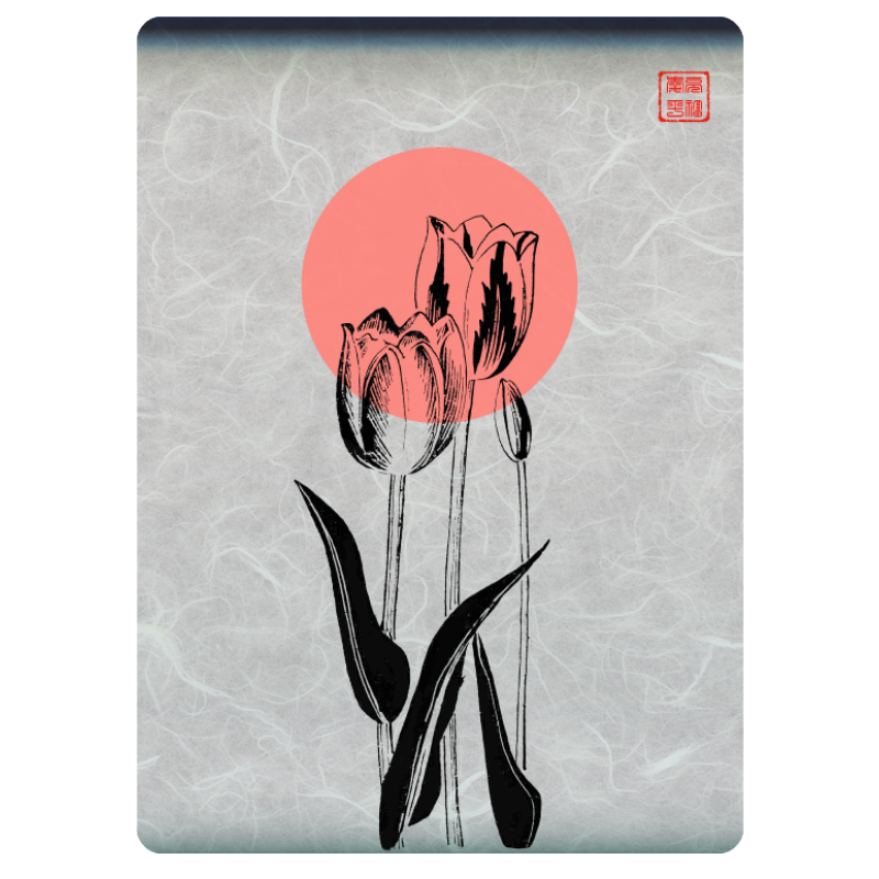 Zen flower card #13 static token preview