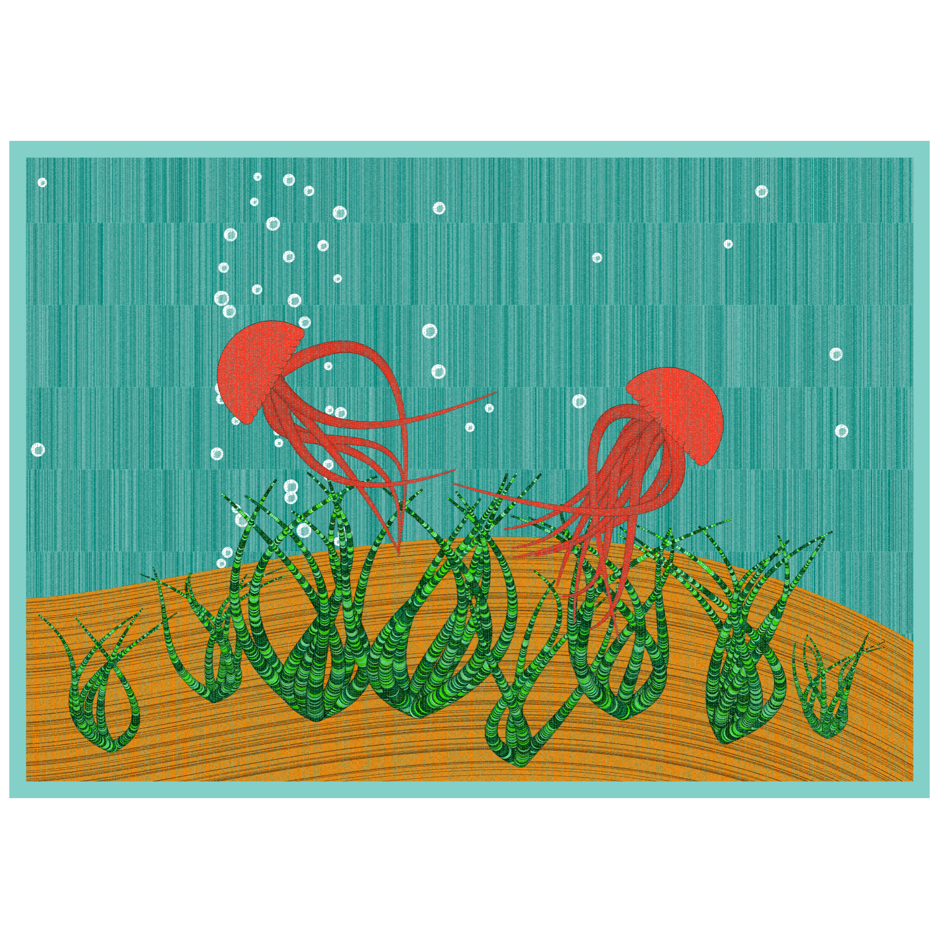Bézier Aquarium 🦑 #28 static token preview
