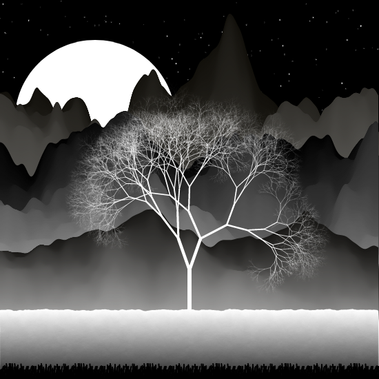 B&W Landscape #7 static token preview