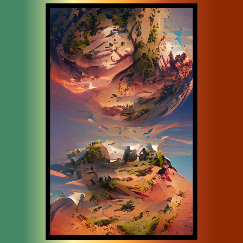 Framed landscape SciFy Art A.I #2 static token preview