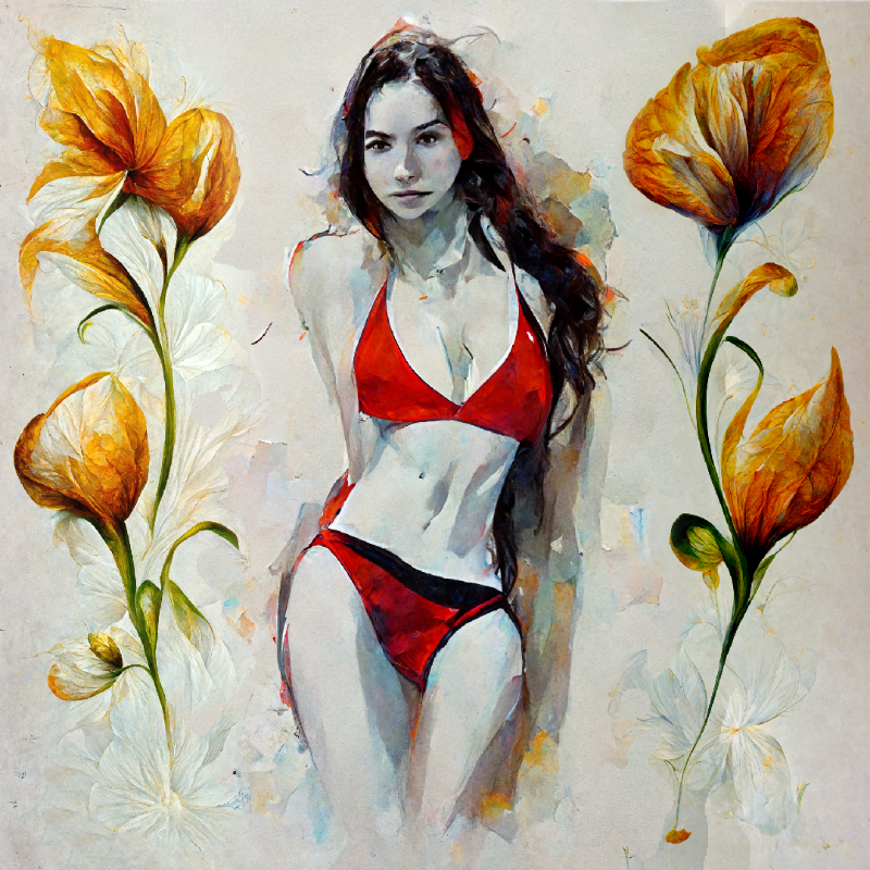 Girl and Flower #6 static token preview