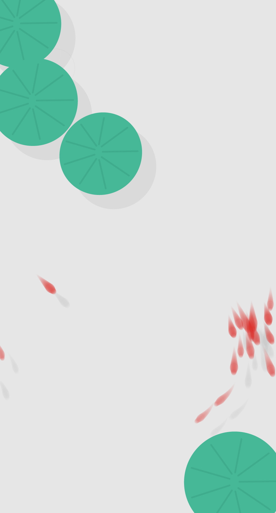 Fish playing among lotus leaves #1 static token preview