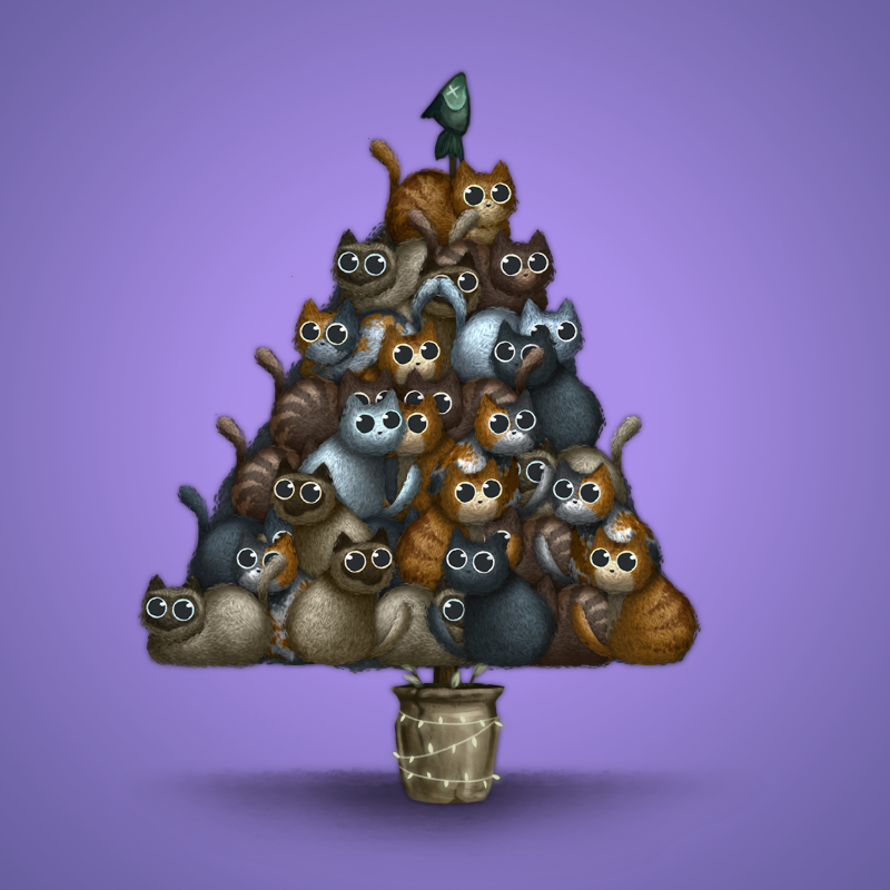 Fluffy Christmas Tree #2 static token preview