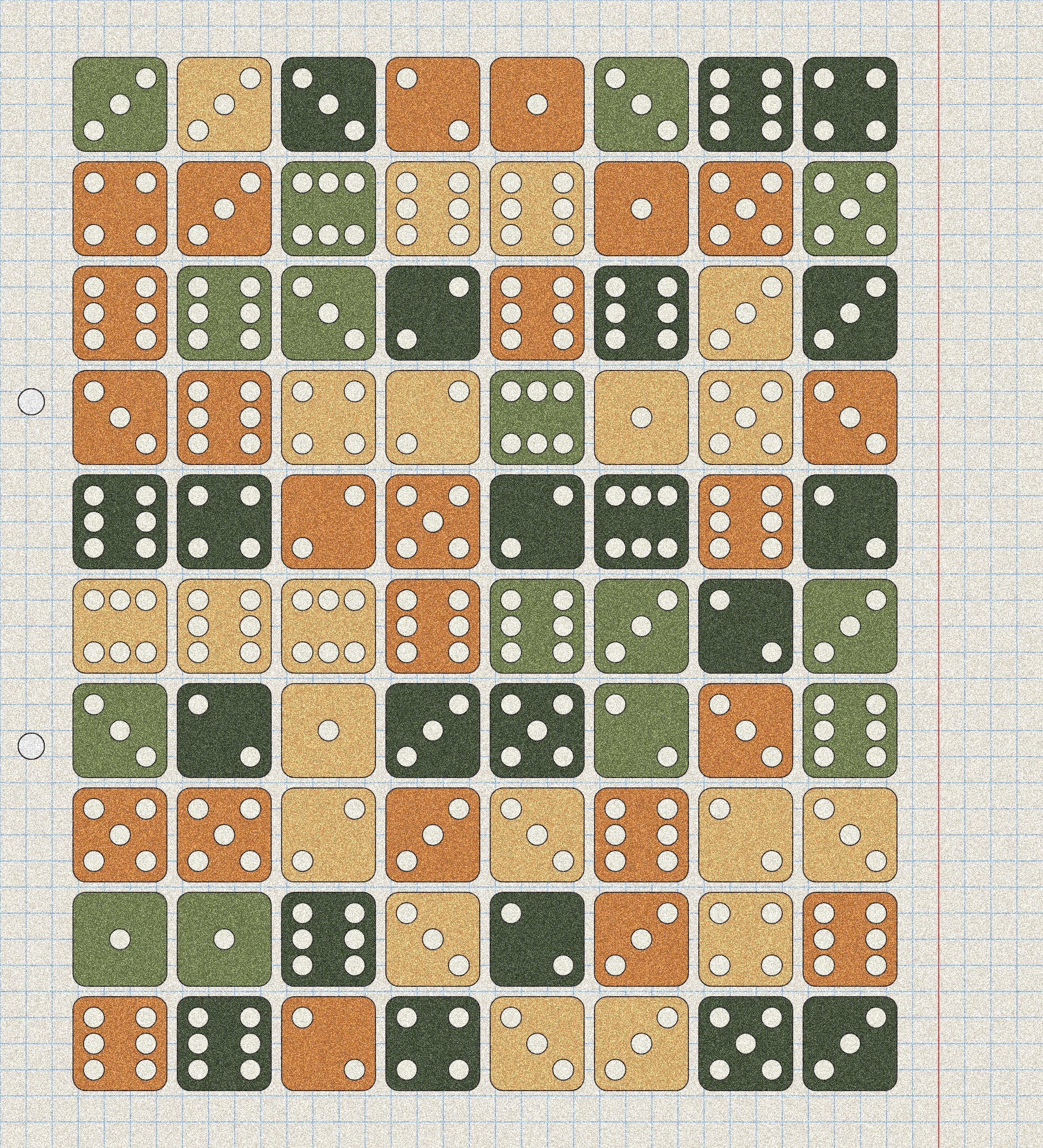sketchbook page 6: dice roll #8 static token preview