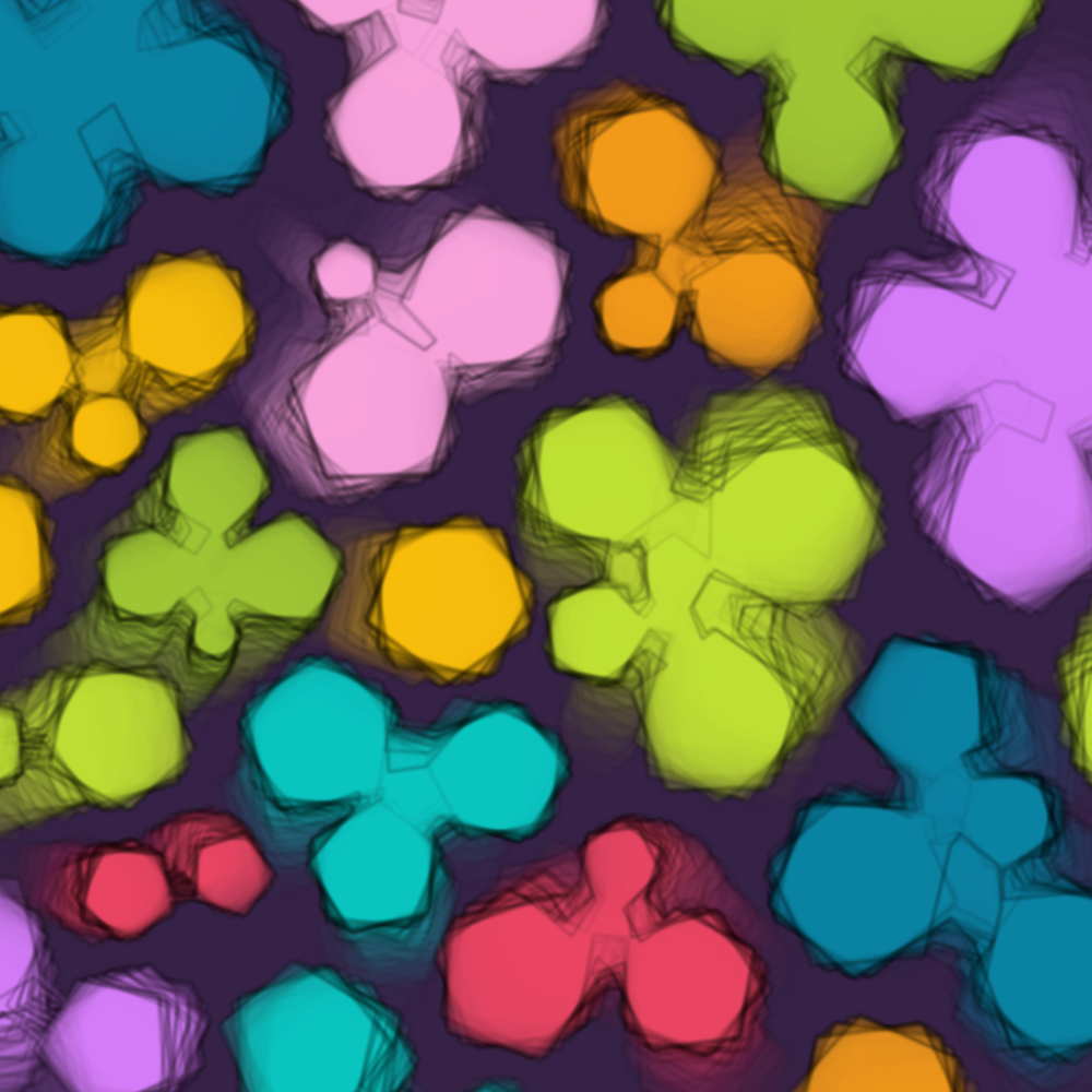 Colorful cartoon shapes(free edition) #15 static token preview