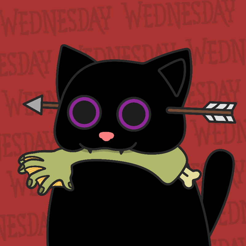 Addams Cat #7 static token preview