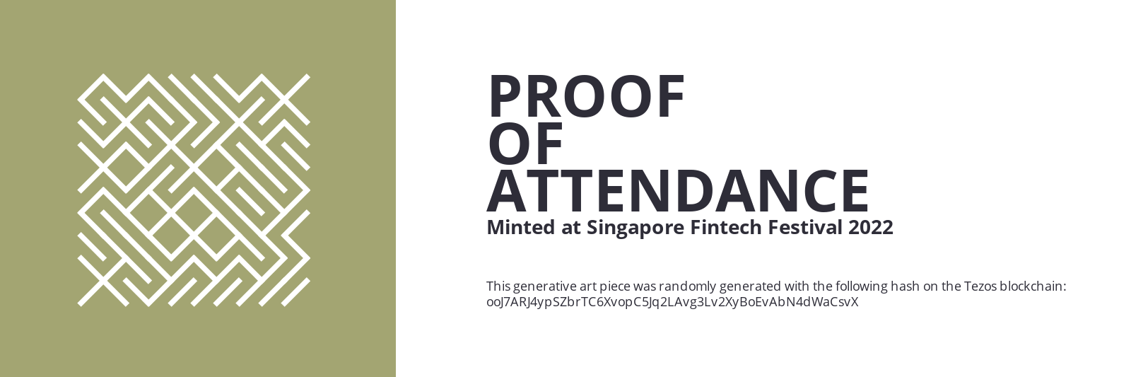 SFF2022 Proof of Attendance Token #1831 static token preview