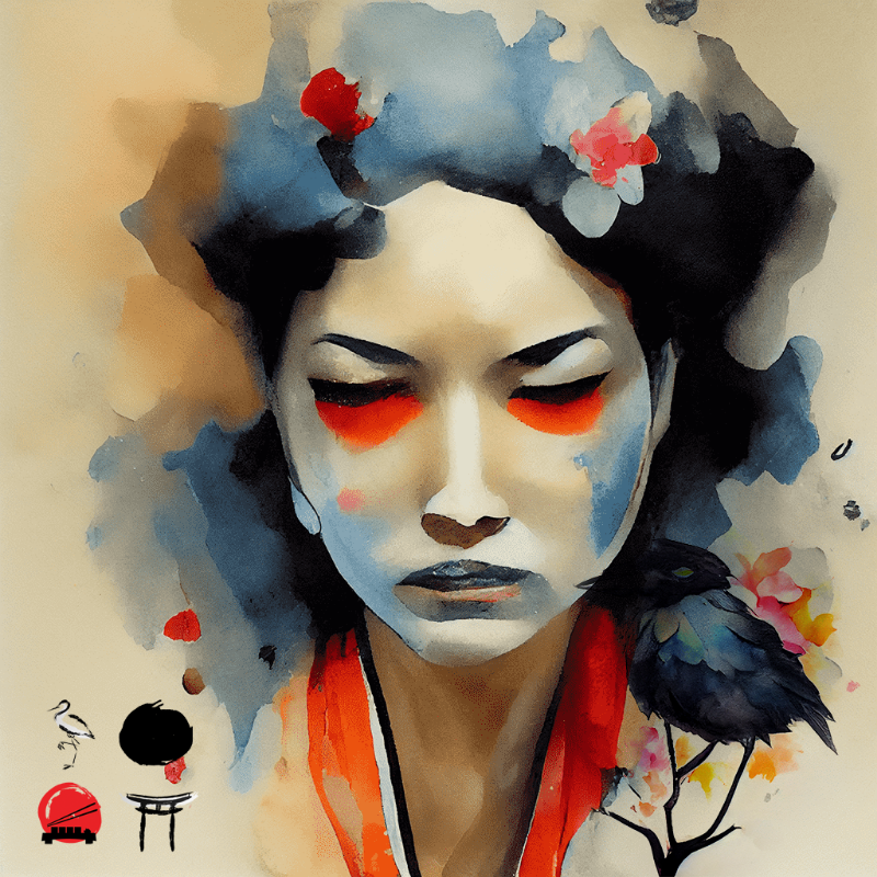 Geisha And Bird #8 static token preview