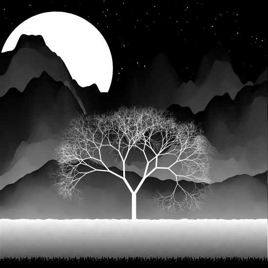 B&W Landscape #19 static token preview
