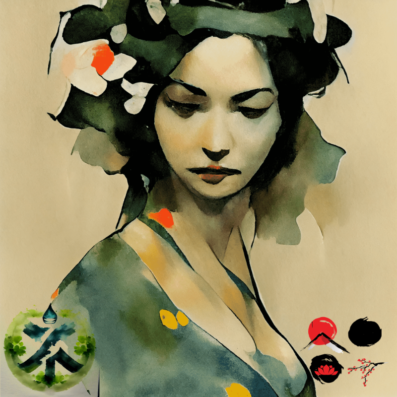 Geisha and nature #12 static token preview