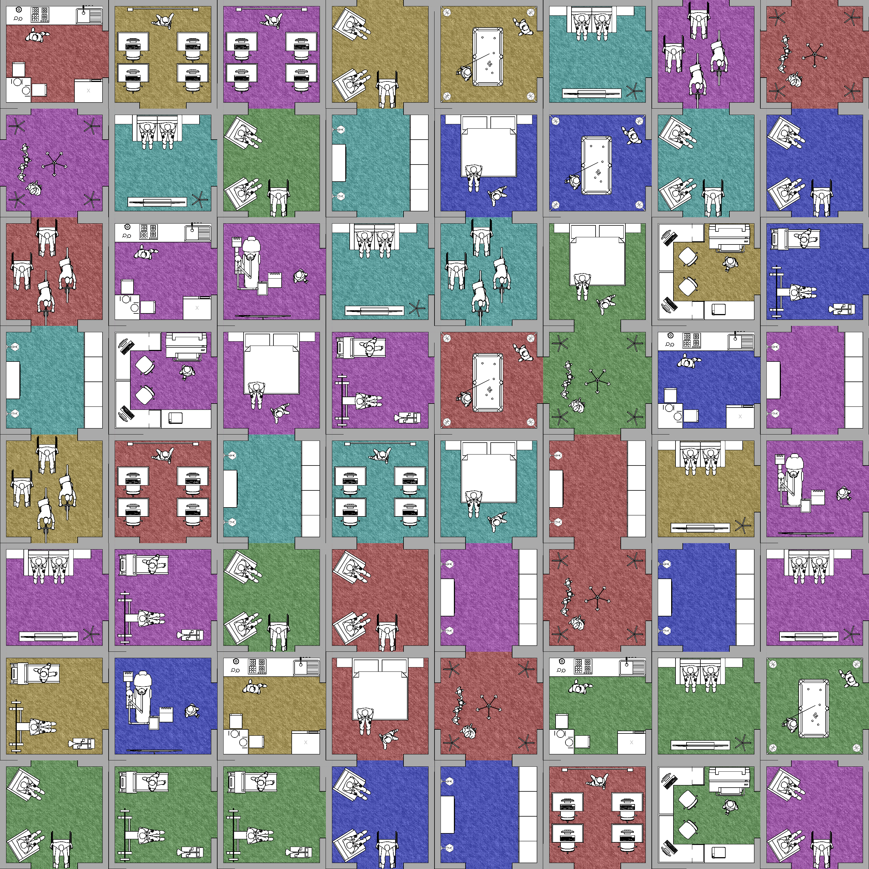 Harlequin block building #23 static token preview