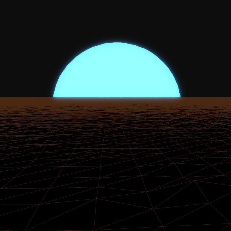 Generative Retrowave Field #5 static token preview