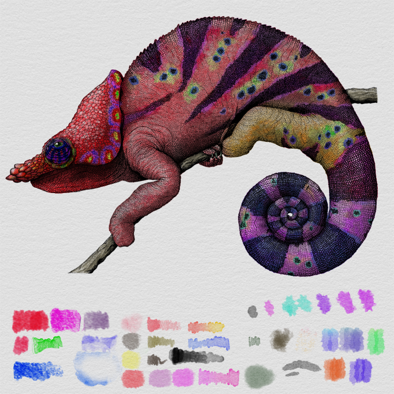 Colorful Cameleon #11 static token preview