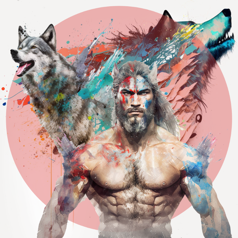 The Wolf and The Wrestler Bloke #16 static token preview