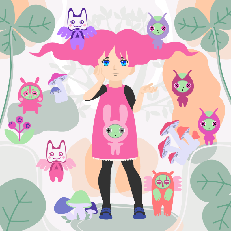The Girl and the Magic Forest Spirits #7 static token preview