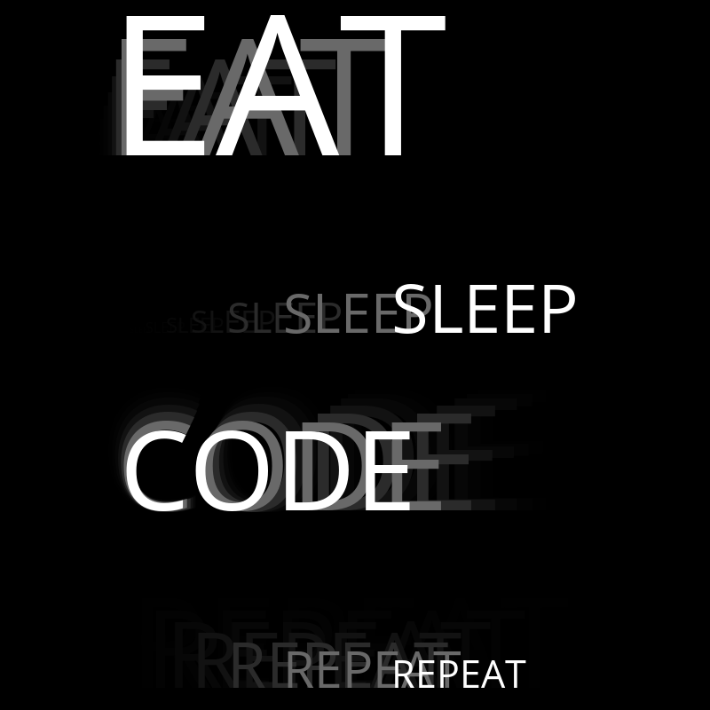 Eat Sleep Code Repeat #24 static token preview