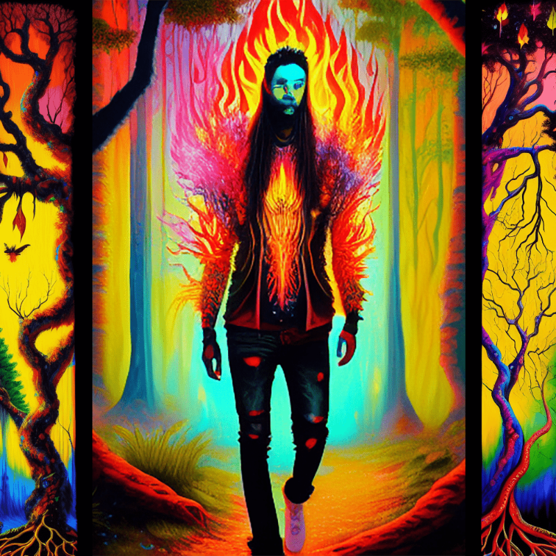 AI Psychedelic Trees #8 static token preview