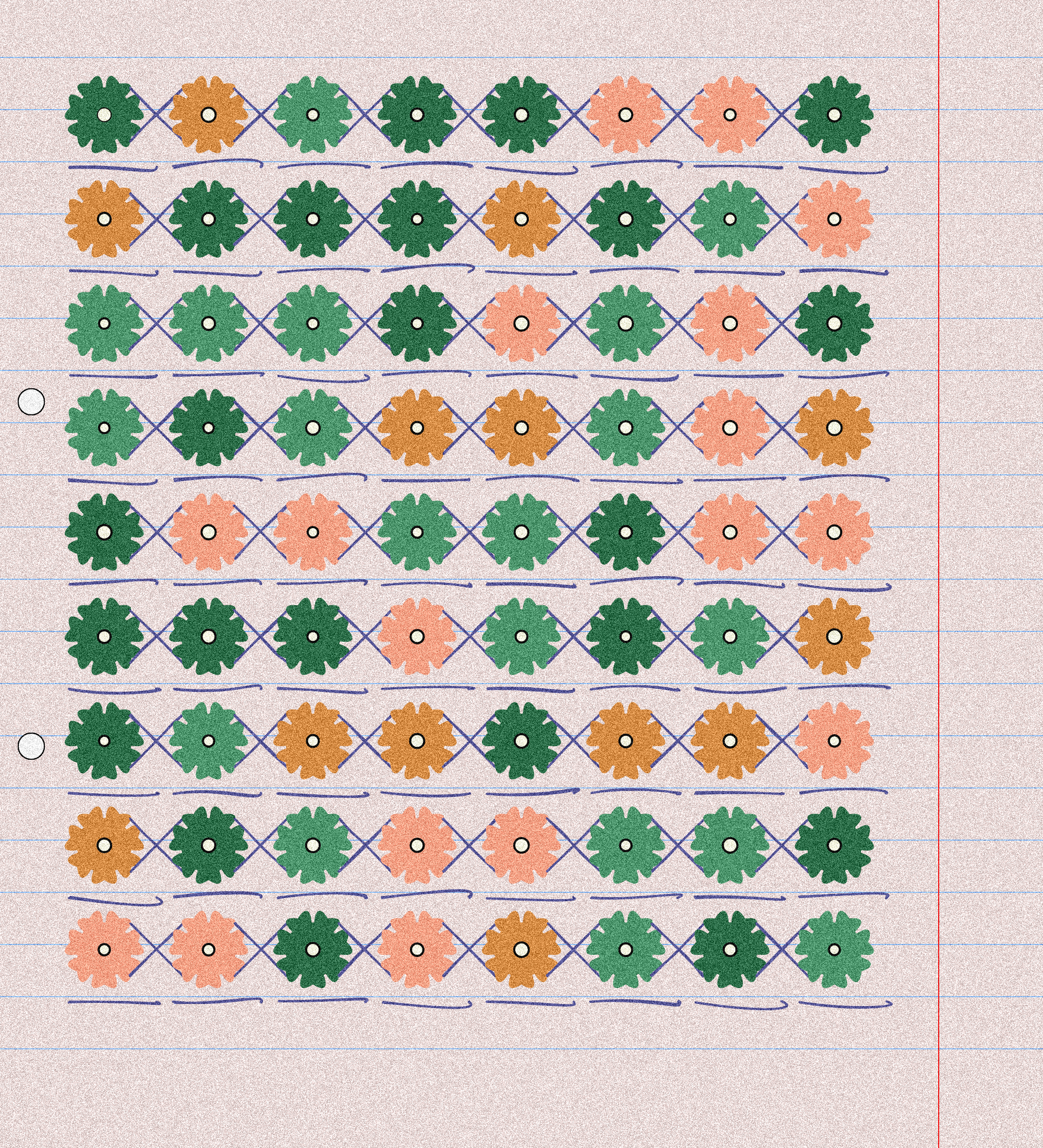 sketchbook page 10: first flowers #6 static token preview