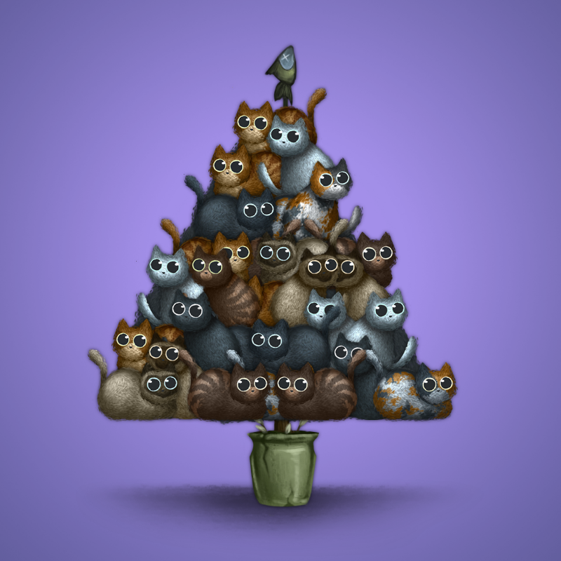 Fluffy Christmas Tree #17 static token preview
