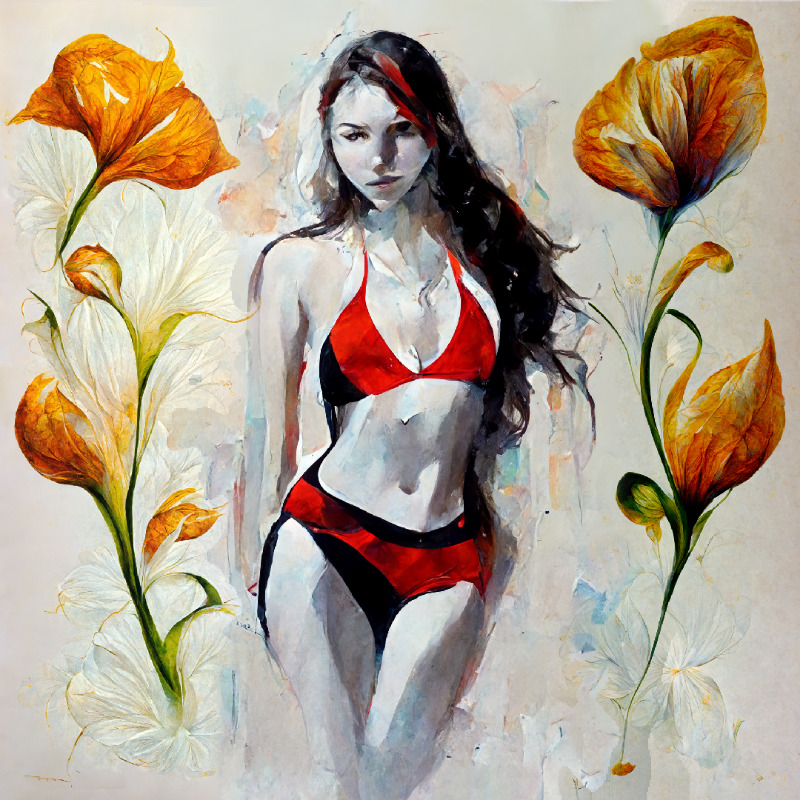 Girl and Flower #12 static token preview