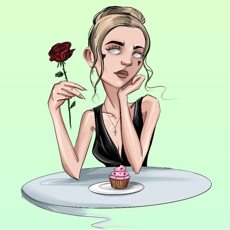 Girl at the table #17 static token preview