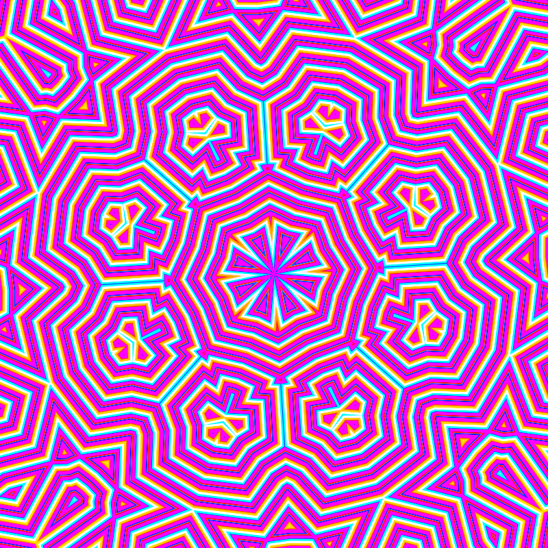 Psilocybin vision #3 - #fxhashturnsone #23 static token preview