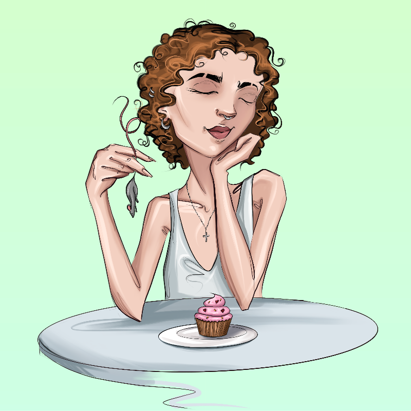 Girl at the table #2 static token preview