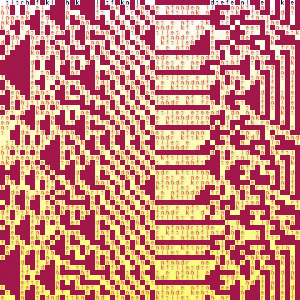 Textual Automata Machinery #5 static token preview