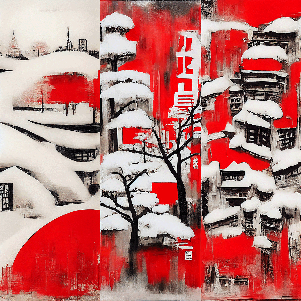 AI Japanese City in Winter #8 static token preview