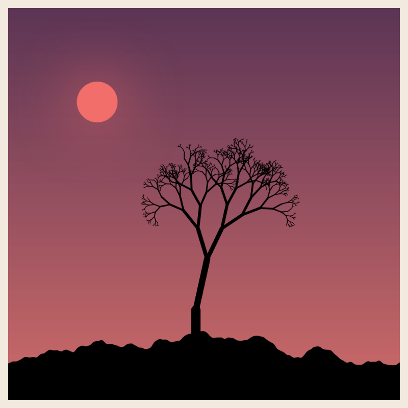 Sunset on cliff #18 static token preview