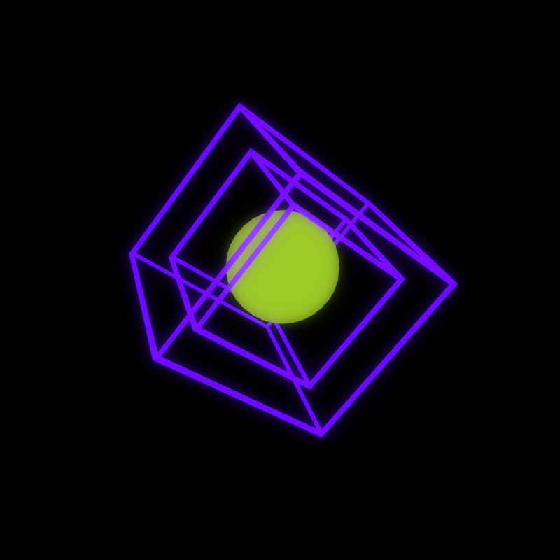 Generative Animation : Two Cube and Sphere #13 static token preview
