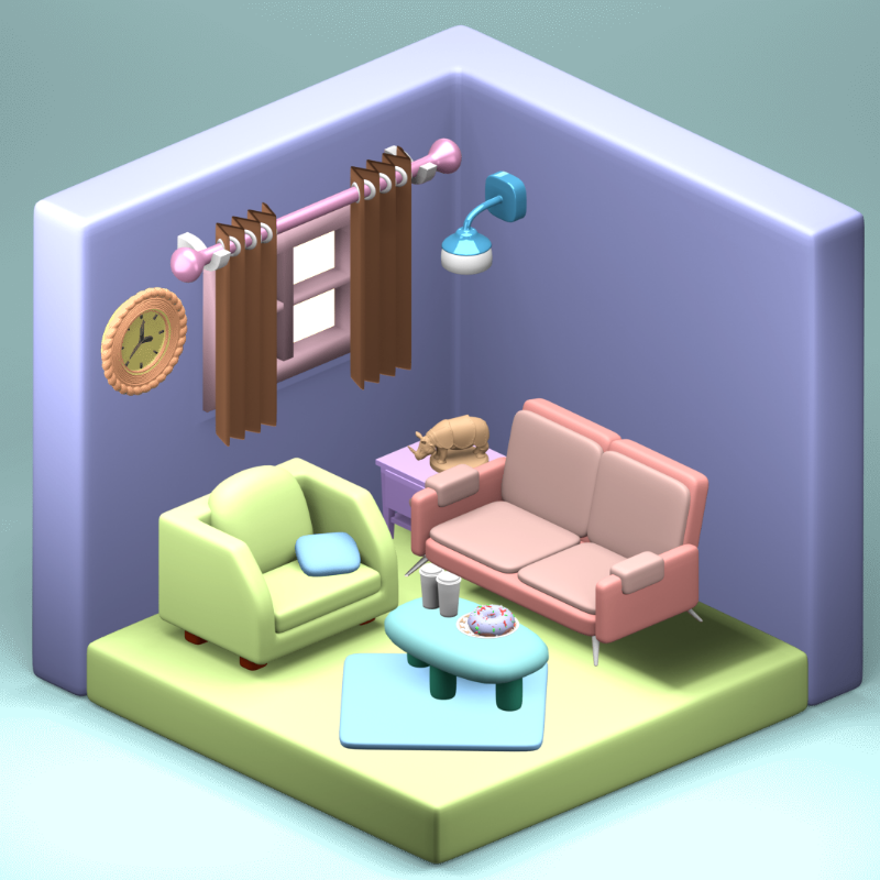 3D Fantasy Living room #17 static token preview