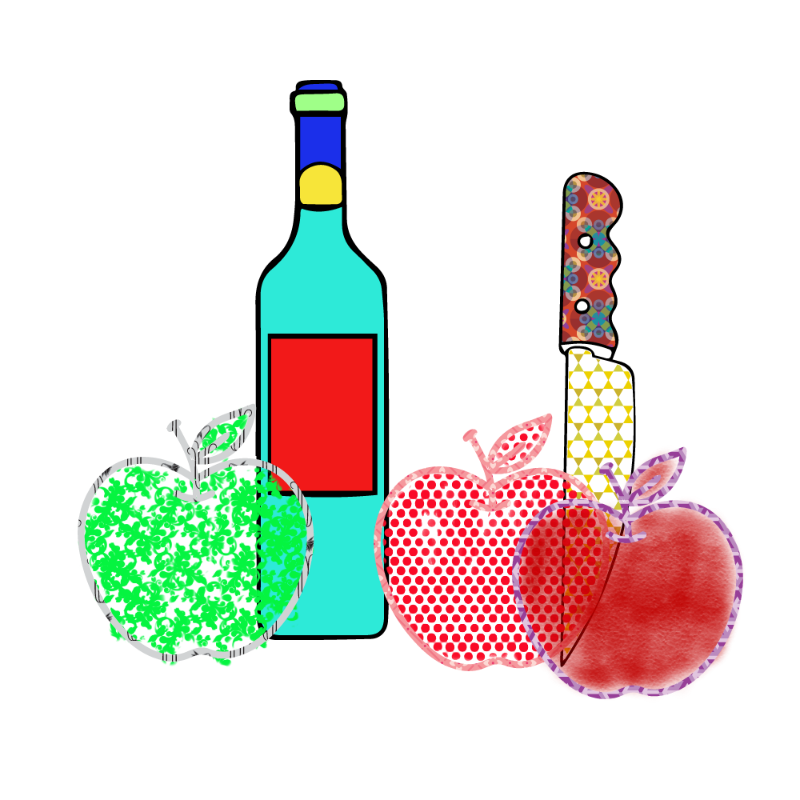 bottle and apples #9 static token preview
