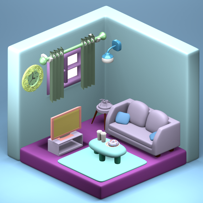 3D Fantasy Living room #13 static token preview