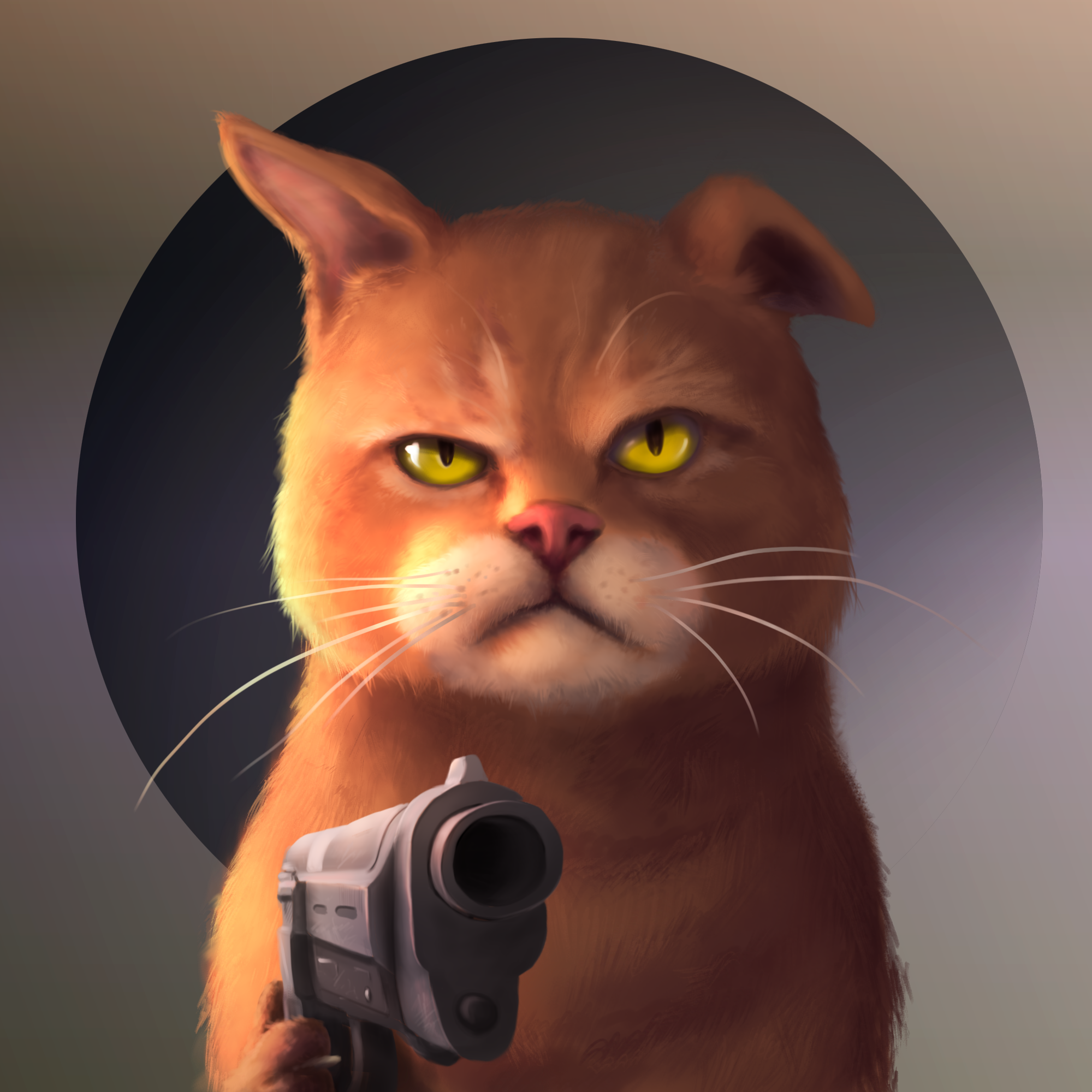 Gangsta Cat #14 static token preview