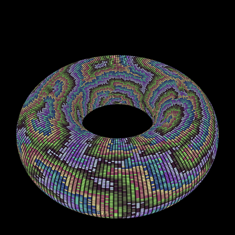 Reaction Diffusion on a Torus #14 static token preview