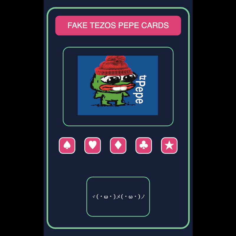 Fake Tezos Pepe Cards #2 static token preview